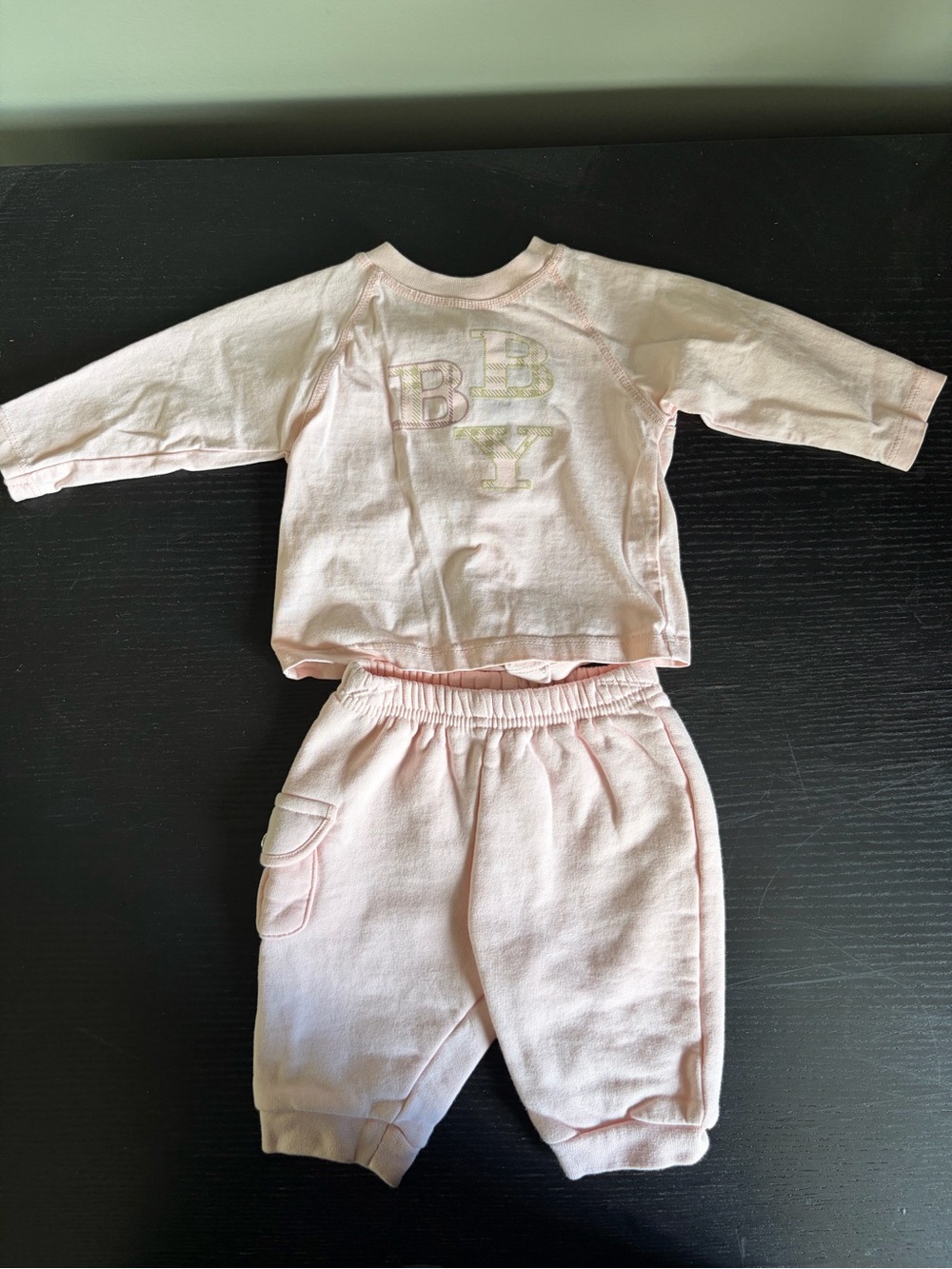 Burberry 2 piece Baby Pink Loungewear
